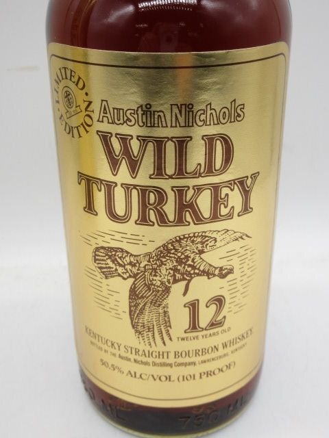 未開栓 洋酒 稀少酒 ワイルドターキー 12年 ゴールド リミテッドエディション WILD TURKEY 750ml 50.5% 送料無料_画像2
