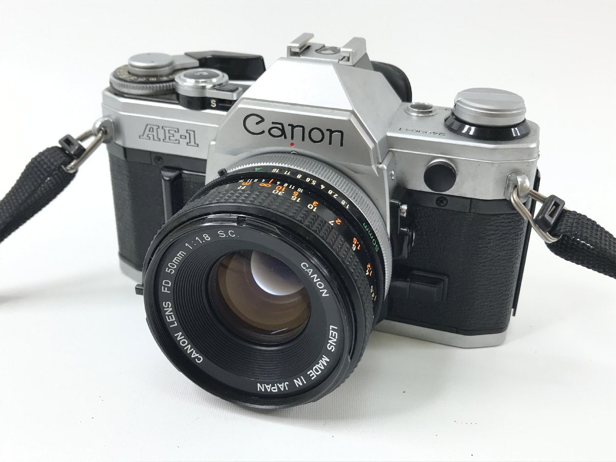 1円～ Canon キャノン AE-1 FD 50mm 1:1.8 S.C. 通電OK ジャンク 一眼レフ フィルムカメラ G04-22の画像1