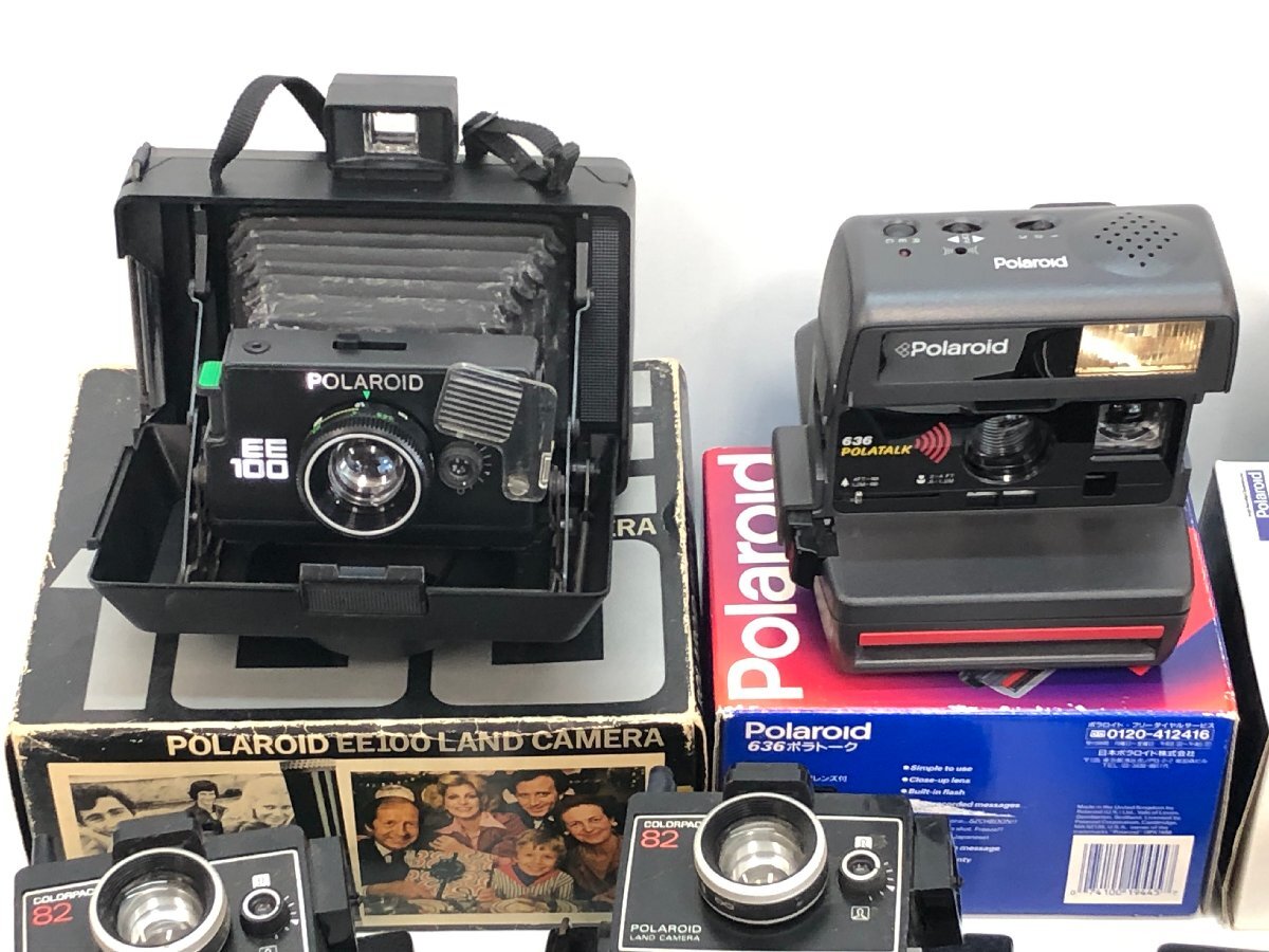 1円～ POLAROID ポラロイド インスタントカメラ 11個 セット フィルム付き spirit 600CL 636POLATALK Color pack 82 他 F04-76の画像2