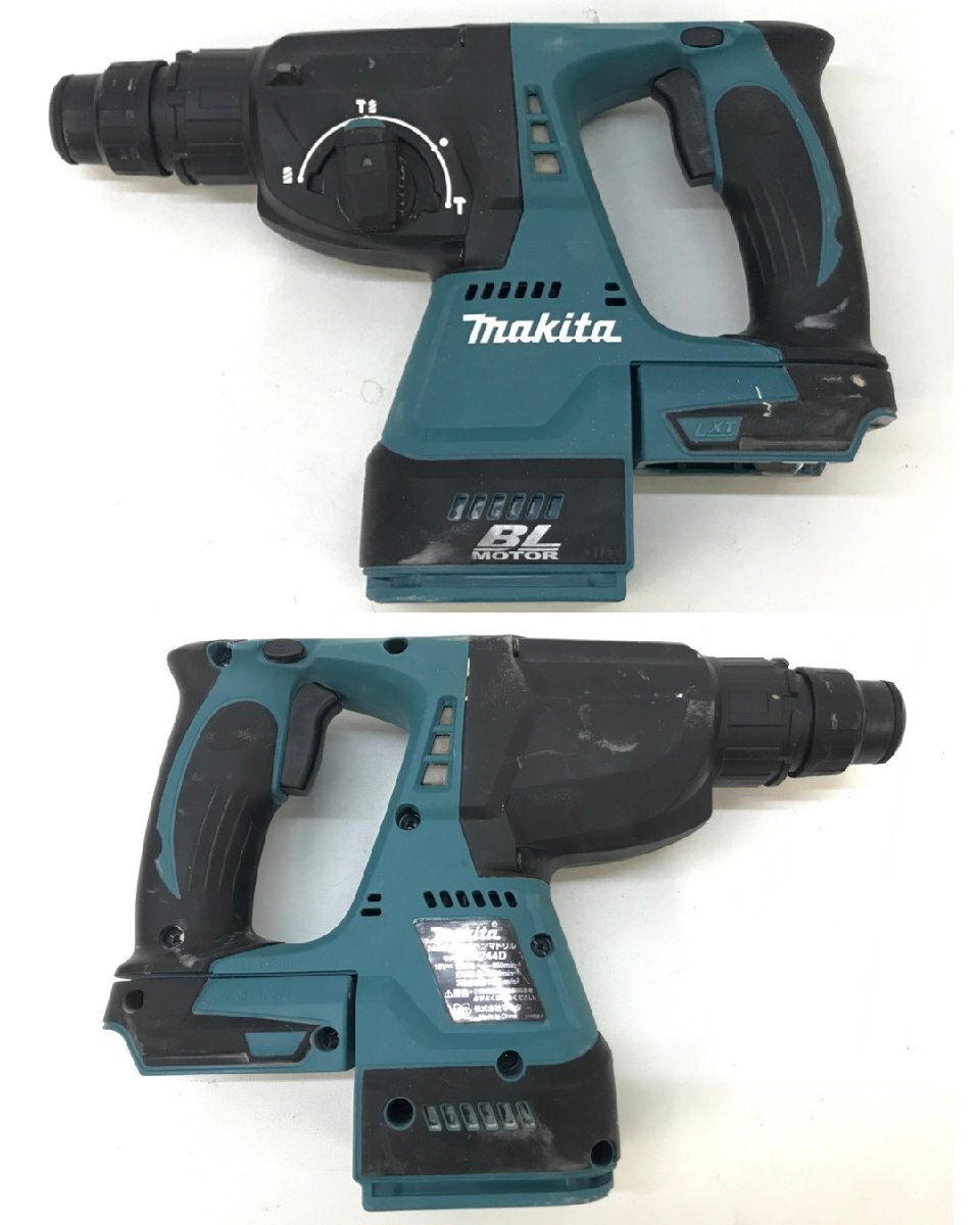 1円～ 動作品 makita マキタ 充電式ハンマドリル HR244D 集じんシステム DX01 セット 充電器 バッテリー付属 F04-18_画像2