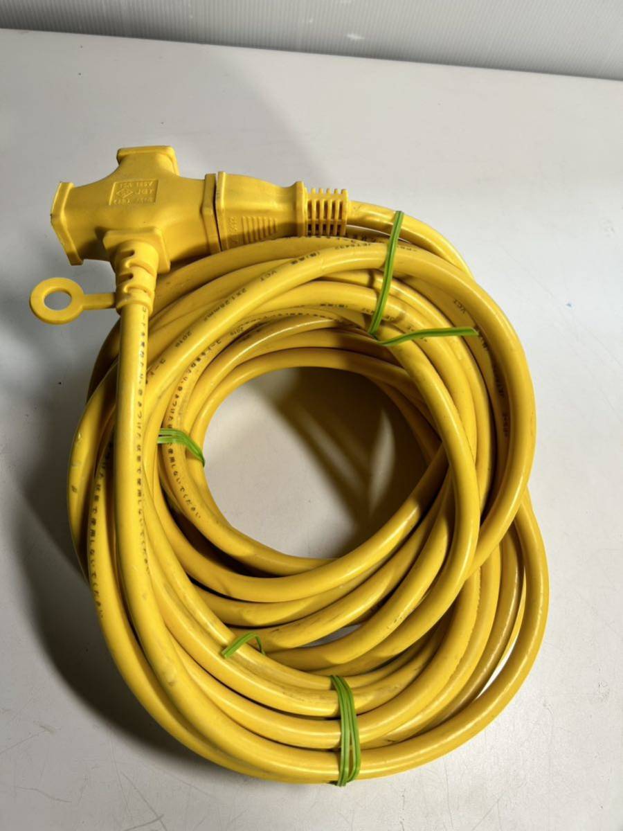  height .3tsu. color extender 10m [ work for power supply wiring ] JET COD-1003YA yellow 15A.125V.1500W. soft type storage present condition goods No.871