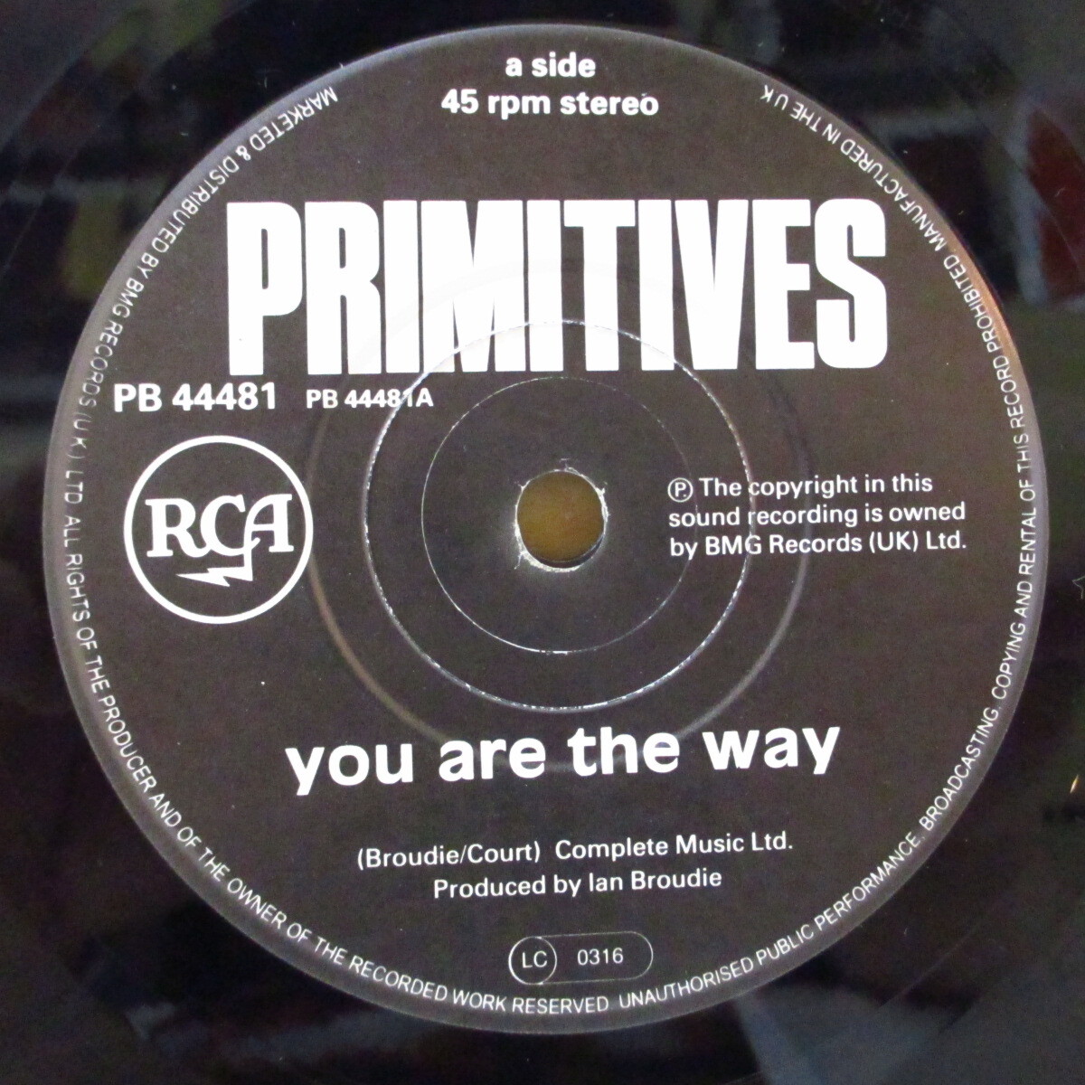 PRIMITIVES， THE(ザ・プリミティヴス)-You Are The Way +2 (UK オリジナル 7インチ_画像3