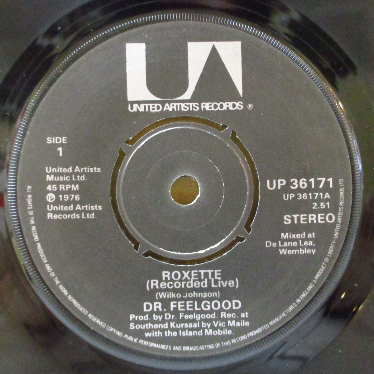 DR.FEELGOOD(ドクター・フィールグッド)-Roxette - Live (UK オリジナル 7インチ)ドクター_画像1