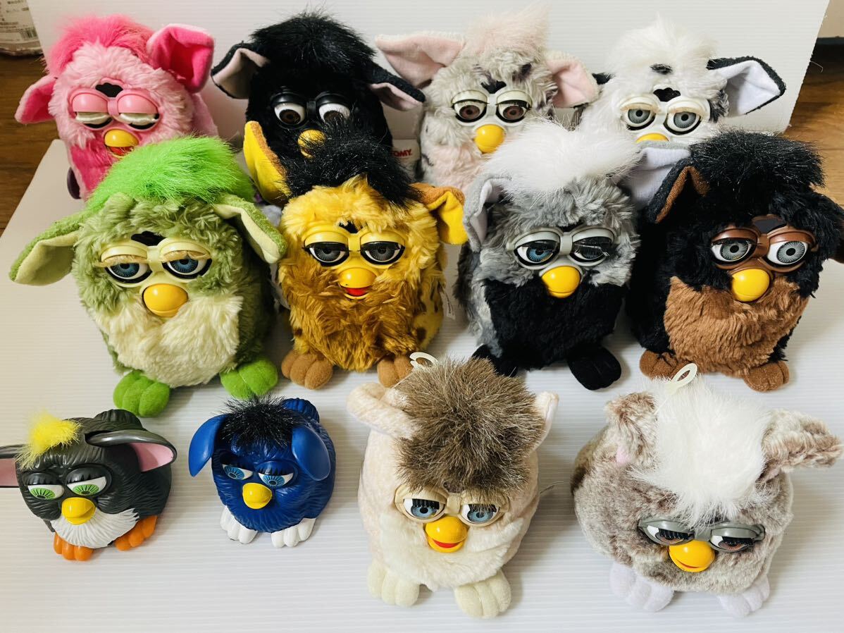 【ジャンク】初代 ファービー ８個 Furby Buddies 2個1999年 日本語版 英語版 当時物 トミー TIGERの画像1