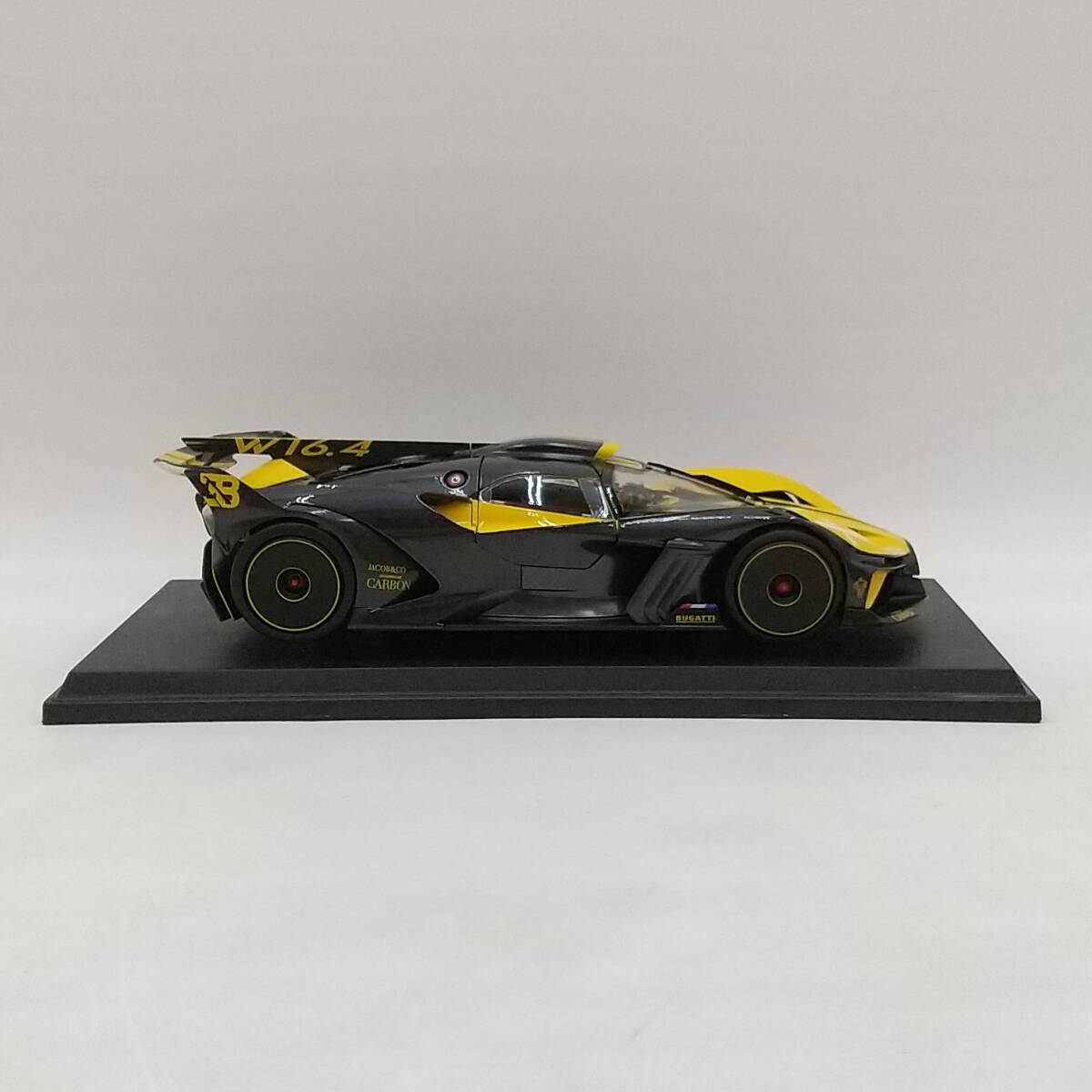 玩S93 ミニカー 1/18 Bugatti Bolide（黒/黄）Maisto Special EDITION ダイキャスト ブガッティ ボライデ_画像7