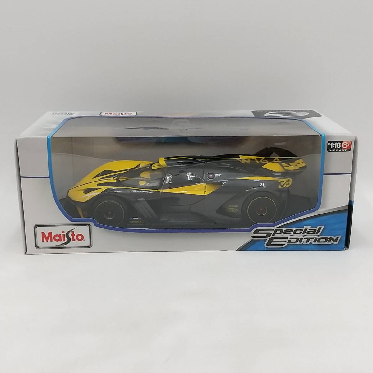 玩S93 ミニカー 1/18 Bugatti Bolide（黒/黄）Maisto Special EDITION ダイキャスト ブガッティ ボライデ_画像1