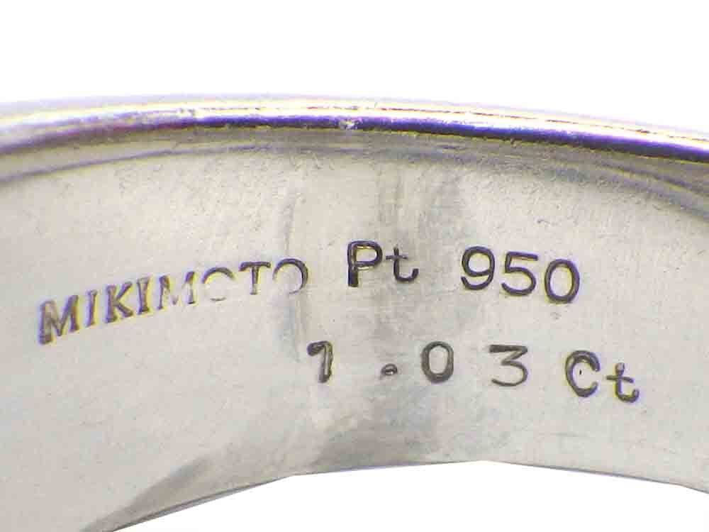 Mikimoto Pt950 александрит бриллиантовое кольцо 13.2g 13 номер Jewelry MIKIMOTO Alexandrite1.03ct Dia0.50ct Ring