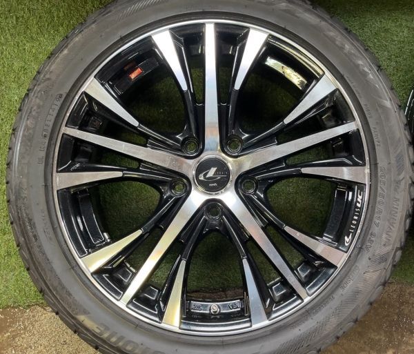 Weds LEONIS レオニス UC アルミ 17×6.5J OFF53 PCD114.3-5H BRIDGESTONE playz px-pv 205/50R17 2019年の画像3