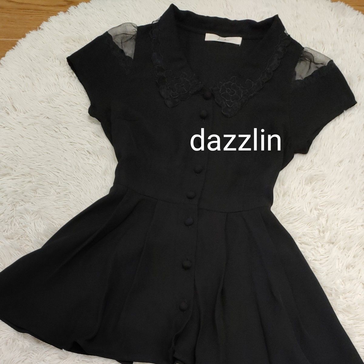 dazzlin　 黒 半袖トップス　S