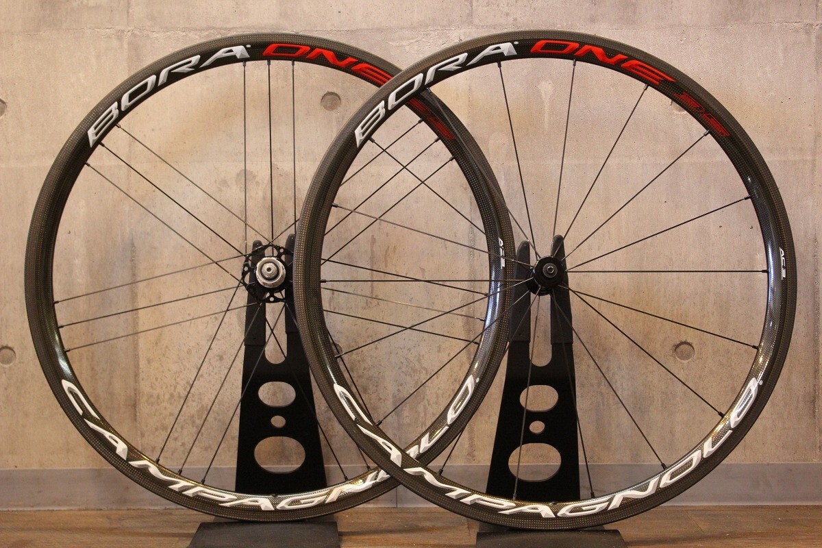 カンパニョーロ CAMPAGNOLO ボーラ ワン BORA ONE 35 AC3 カーボン クリンチャー ホイールセット シマノ 11/12S ワイド 17C 【名古屋店】_画像1