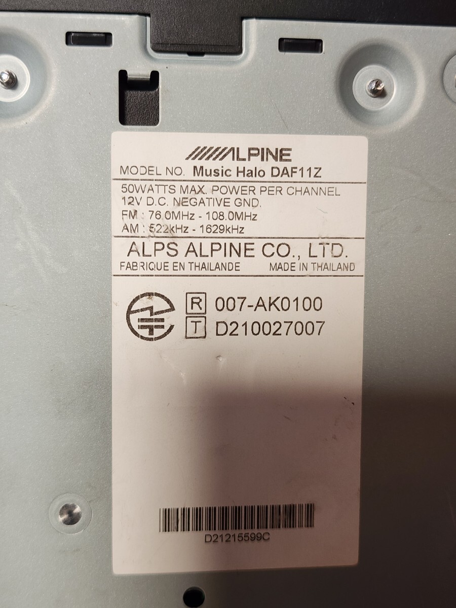 美品 ALPINE アルパイン DAF11Z ディスプレイオーディオ フローティング ビッグDA 新品 未使用品 Bluetooth カープレイ対応 着払いです。の画像6