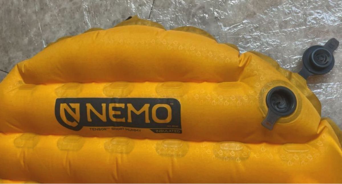 オマケ付 廃盤品 NEMO ニーモ テンサー インシュレーテッド ショート マミー エアー マット 電動エアーポンプ付