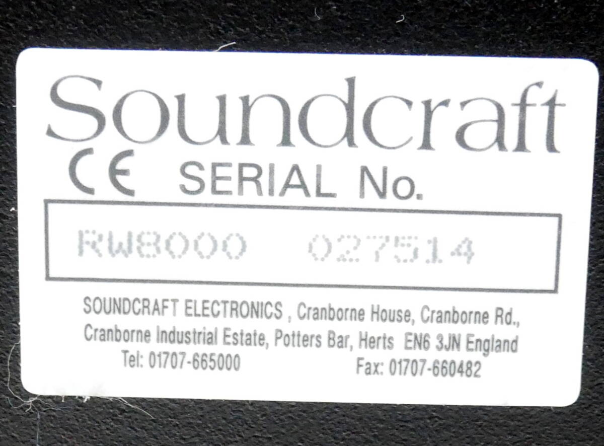 ▲(R602-B278)現状品 通電可 SoundCraft サウンドクラフト Console Power Supply CPS150 PA機器_画像8