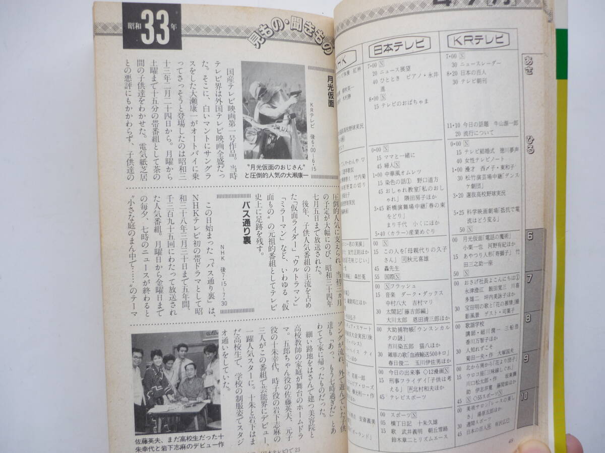 ☆送料出品者負担☆　テレビ番組本　「昭和３０年代のTVガイド」週刊TVガイド編集部編_画像6