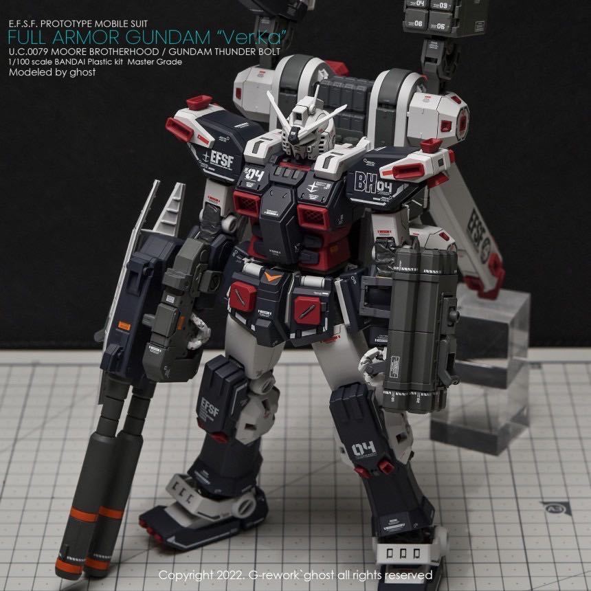 MG 1/100 フルアーマー・ガンダム Ver.Ka（GUNDAM THUNDERBOLT版）用水転写式デカール2枚セットの画像4