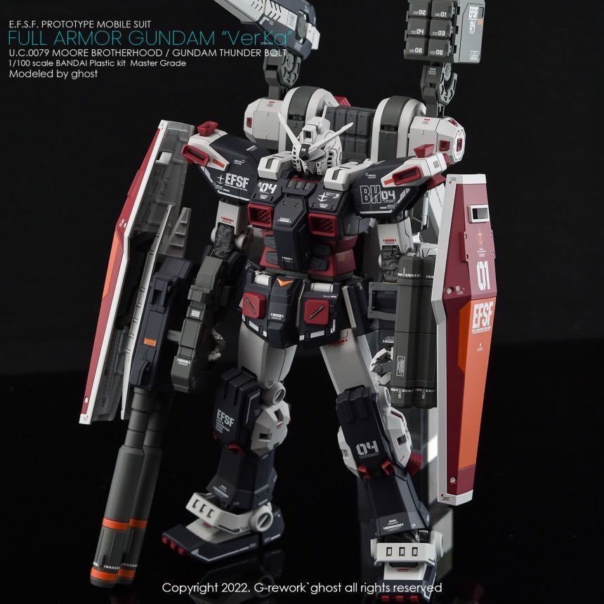 MG 1/100 フルアーマー・ガンダム Ver.Ka（GUNDAM THUNDERBOLT版）用水転写式デカール2枚セットの画像1