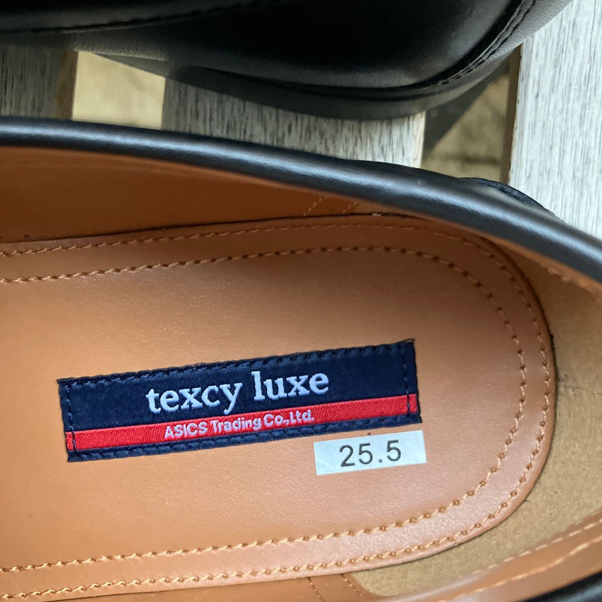 [ one times only use ] Asics texy luxe Loafer black 25.5cm