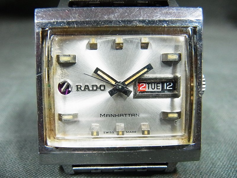 A4387 ラドー マンハッタン 自動巻 ビンテージ腕時計 現状品の画像1