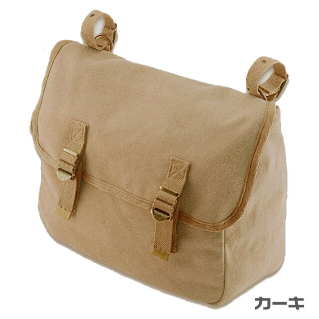 DIN MARKET／ディンマーケット Canvas Saddle Bag（キャンバスサドルバッグ）　カラー：カーキ_画像1