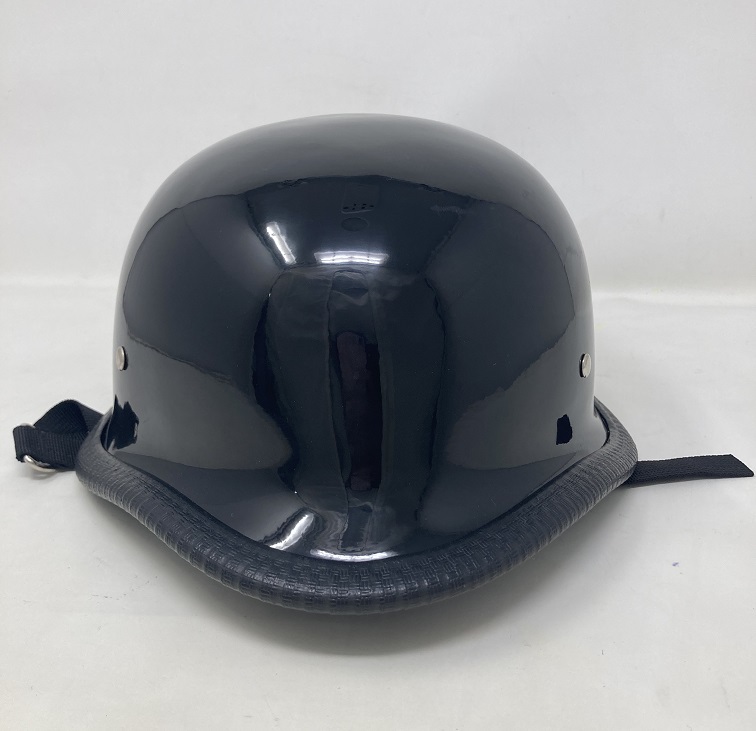 【訳あり特価！30％OFF！】装飾用ハーフヘルメット タイプ：ジャーマン HA-04－ブラック－サイズXLの画像2