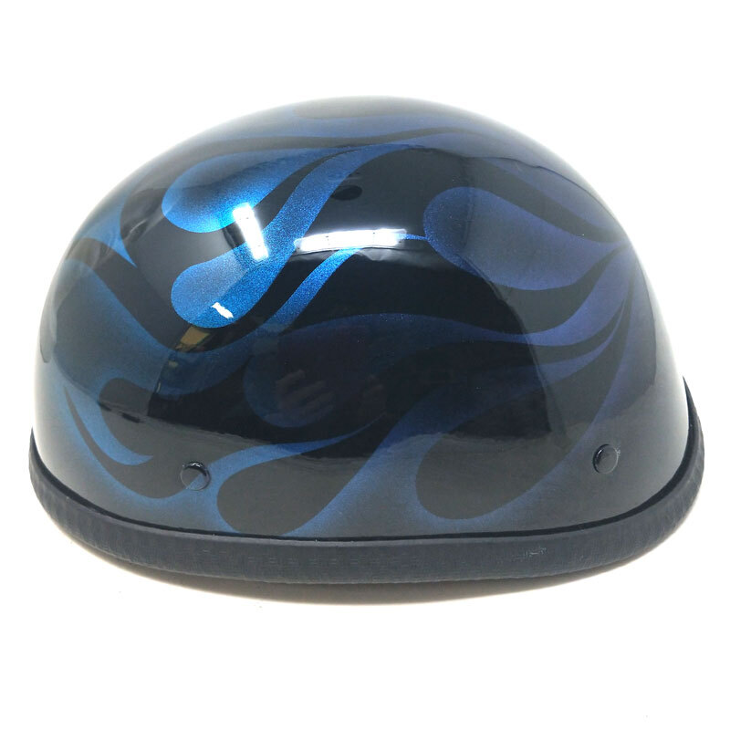 【サイズL】装飾用ハーフヘルメット（イーグル）FLAME-CANDY BLUE フレイム ブルー_画像7