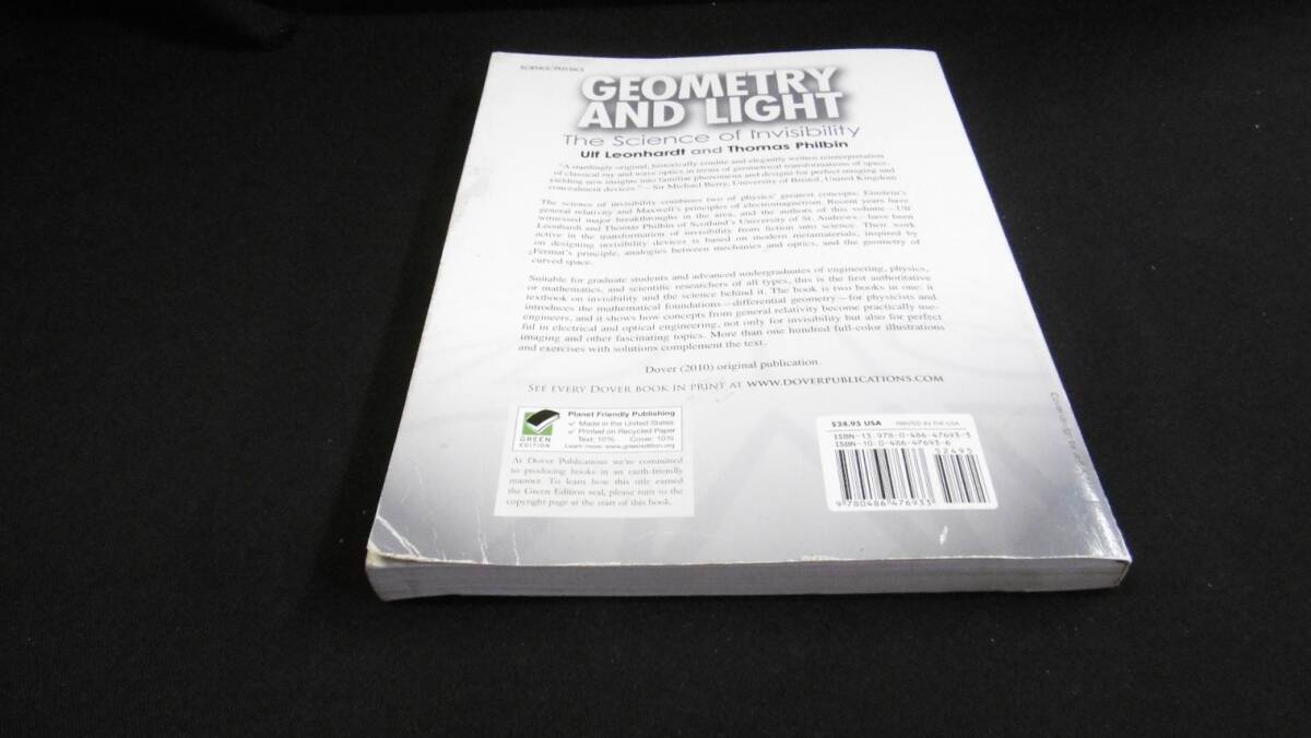 【中古 送料込】(洋書・ペーパーバック)『GEOMETRY AND LIGHT』Ulf Leonhardt 他著 DOVER 2010年9月20日 発行 ◆N4-179_画像8