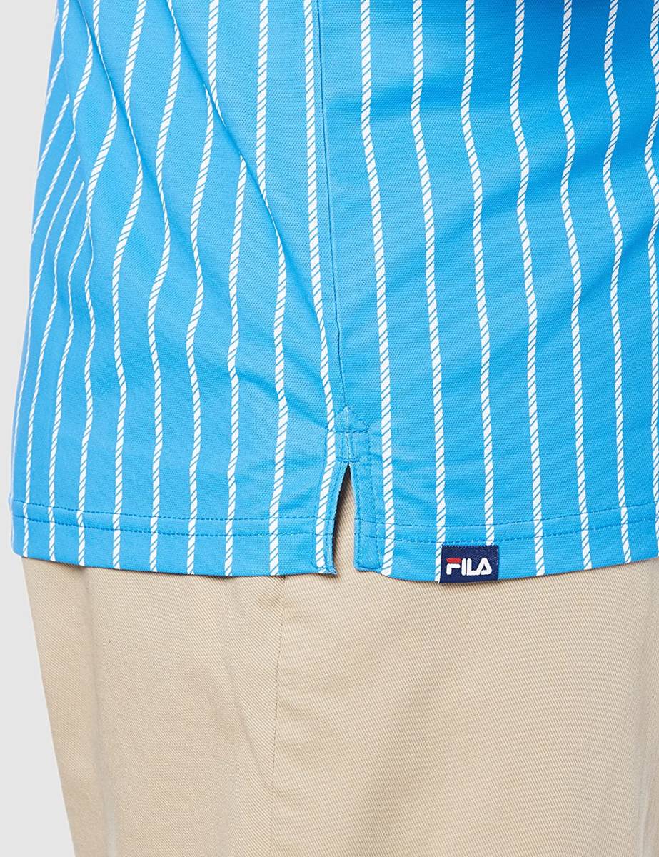 新品 フィラ ゴルフ 半袖 ポロシャツ Mサイズ 742-601 ブルー 青 税込7,590円 吸汗速乾 UVカット 接触冷感 ゴルフシャツ ゴルフウェア_画像5