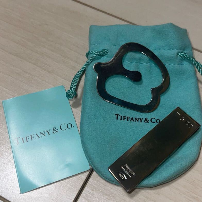 現状品 TIFFANY＆Co. ティファニー マネークリップ シルバー SV925 取説付き エルサペレッティ アップル ブックマーク ブックマーカー 中古の画像1