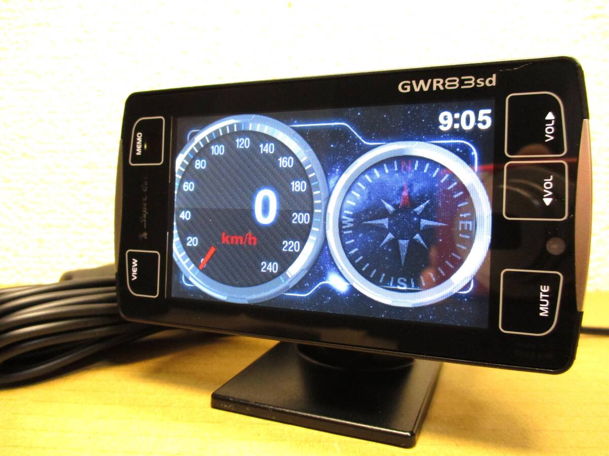 2024/4月版データ OBDⅡ対応モデル フルマップ搭載 ユピテル レーダー探知機 GWR83sd スピードメーター 傾斜計 水温系等表示可能