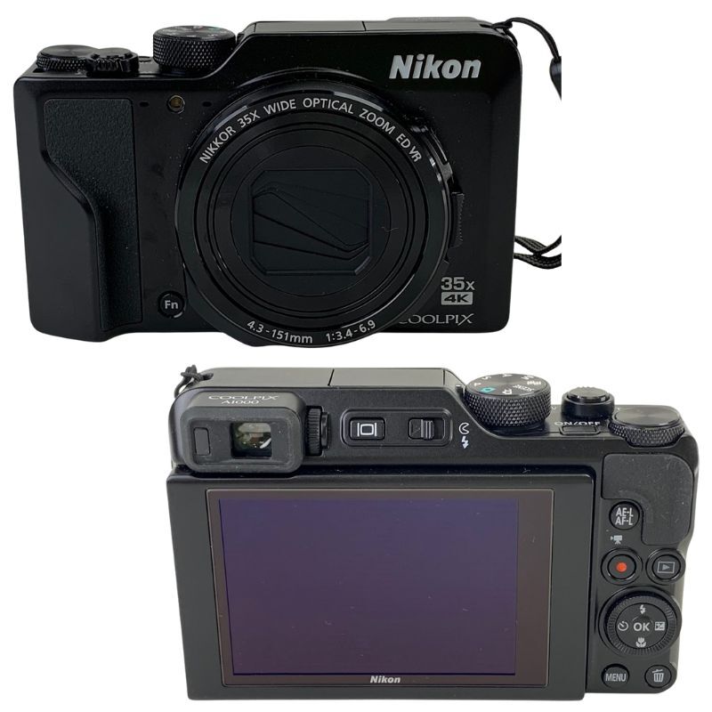【1円出品】F0504 Nikon ニコン COOLPIX クールピクス A1000 デジカメ コンパクトデジタルカメラ ブラック 動作確認済み_画像3