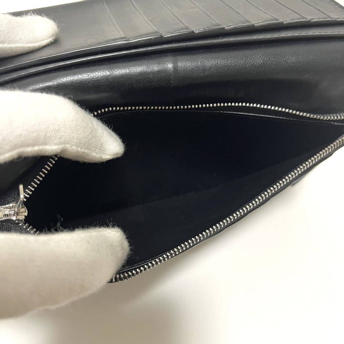 [0741]BALENCIAGA Balenciaga EVERYDAY Every ti brand Logo long wallet wallet rhinoceros f leather men's lady's black black 