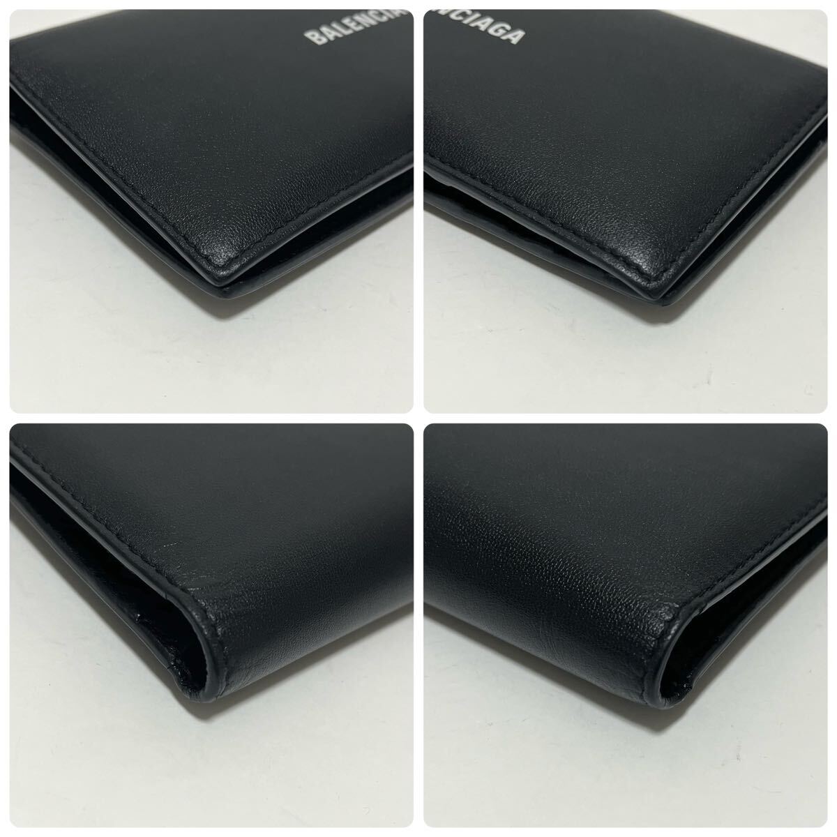 [0741]BALENCIAGA Balenciaga EVERYDAY Every ti brand Logo long wallet wallet rhinoceros f leather men's lady's black black 