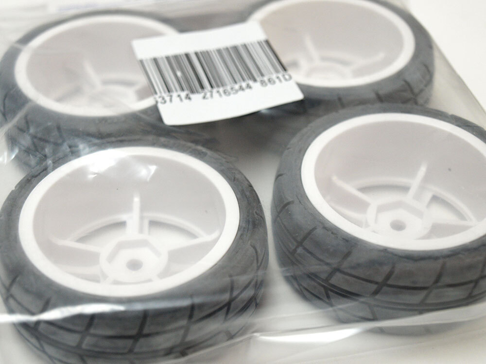 [M311] Tamiya 5ps.@ spoke wheel white bonding ending radial tire 4ps.@(24mm width *0) new goods (tami tea re47302 RC radio-controller Tamiya rare N002)