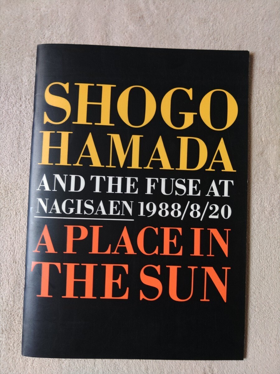 浜田省吾 A PLACE IN THE SUN AT NAGISAEN 1988/8/20コンサートプログラム+チケット半券の画像1