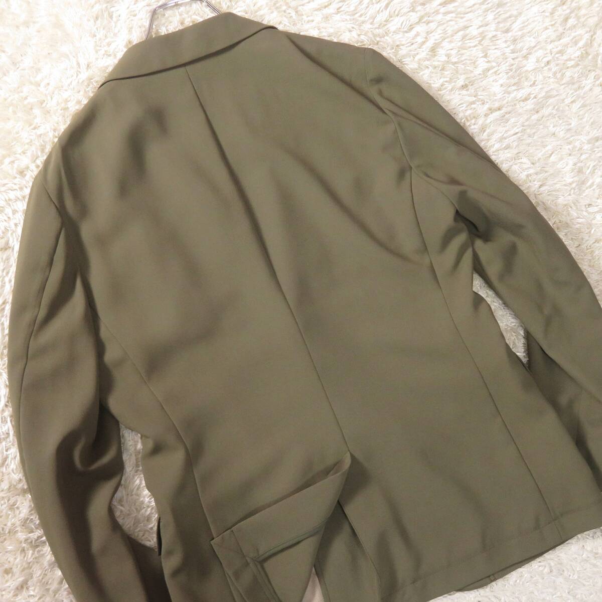 ★新品 春夏【はっ水 防シワ SPOLTEX！】ユナイテッドアローズ / 清涼ツイルストレッチジャケット M オリーブ / UNITED ARROWS GLR の画像4