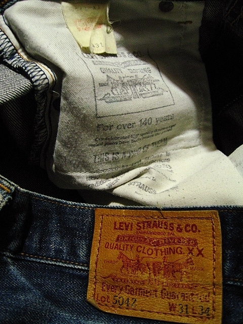 504zXX 復刻 w31 (80x82位) 激美ヒゲ 濃淡 アタリ良好 タテ落ち 日本製 ビッグE リーバイス LEVI'Sの画像5