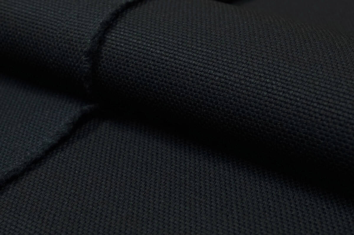 ソフトキャンバス ブラック ほぼ中厚ややソフト伸縮なし 長6.5ｍ巾112cm程度 ワークジャケット パンツ スカート バッグ ポーチ 雑貨小物の画像3