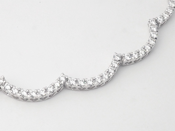◆ミウラ◆ダイヤモンド/2.01ct デザイン ネックレス K18WG_画像2