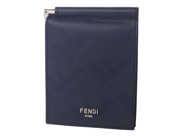 ◆ミウラ◆フェンディ FENDI マネークリップ付 2つ折り財布 7M0281_画像1