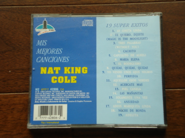 即決★送料無料 Nat King Cole(ナット・キング・コール) / Mis Mejores Canciones - 19 Super Exitos 輸入盤 CD (廃盤)_画像2