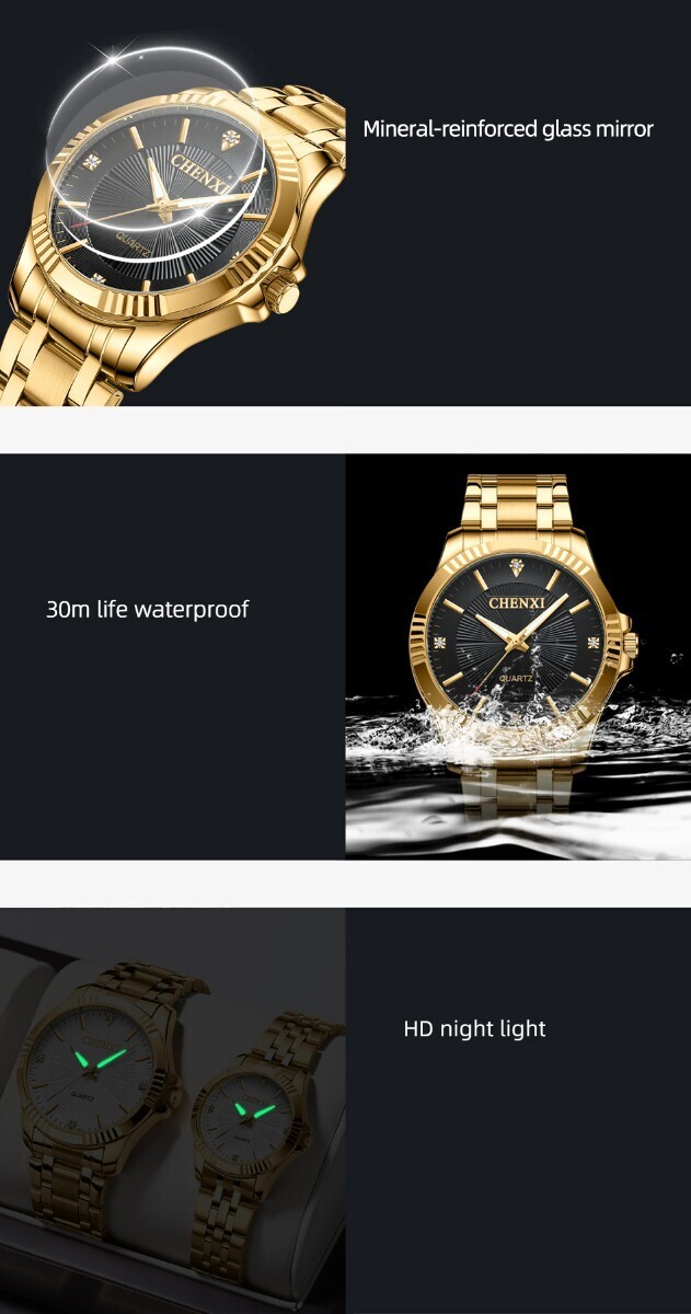 新品 未使用 腕時計 ステンレス メンズ レディース いずれか1点 1円スタート アナログ 防水 耐衝撃 クォーツ ビジネス エレガント e2524_画像7