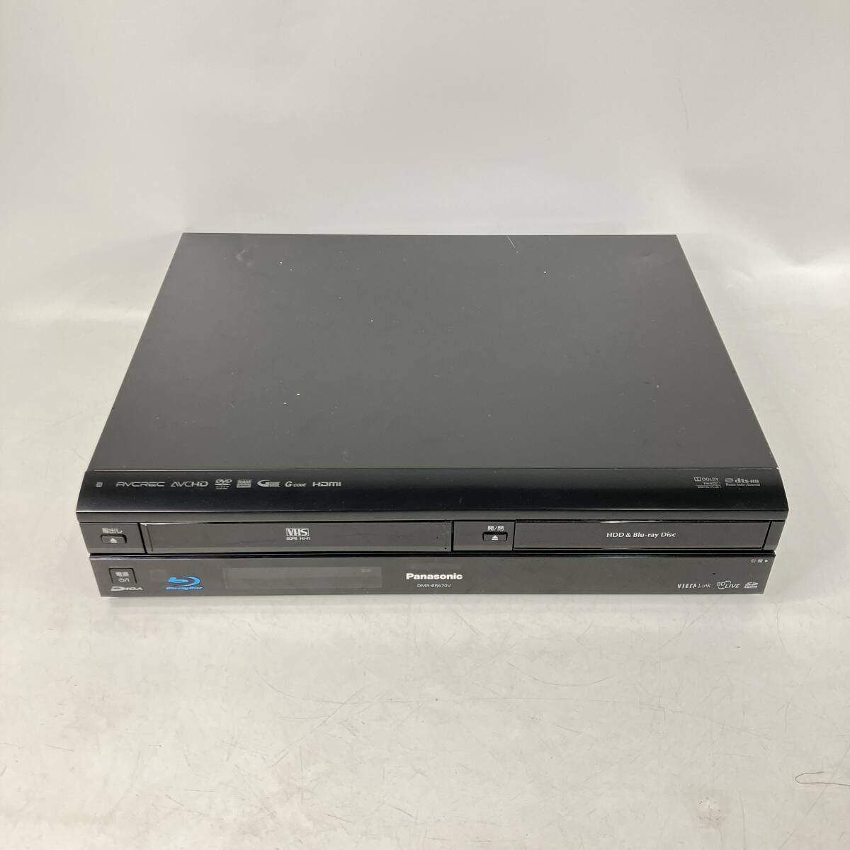 パナソニック 320GB 1チューナ ブルーレイレコーダ VHSビデオ一体型 ブラック DIGA DMR-BR670V-Kの画像1