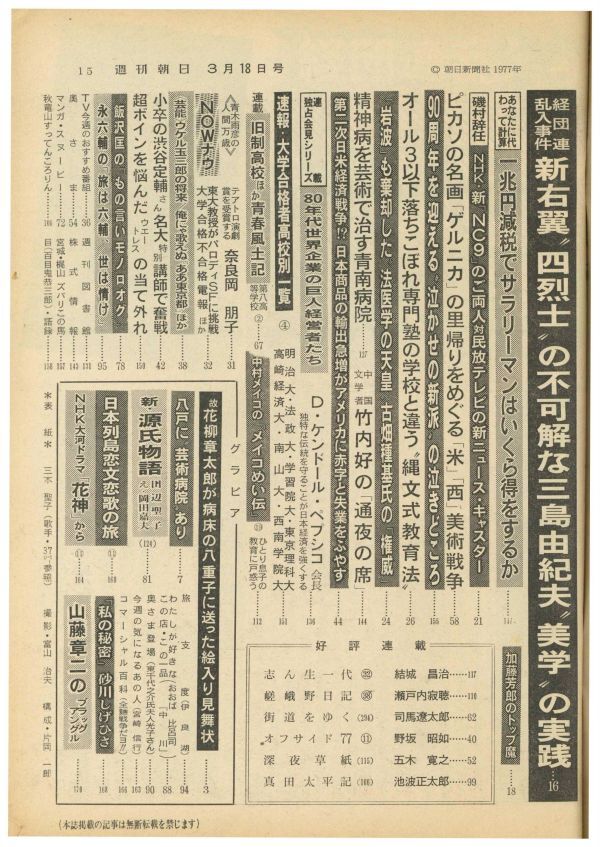 週刊朝日1977年3月18日号表紙三木聖子撮影富山治夫_画像2