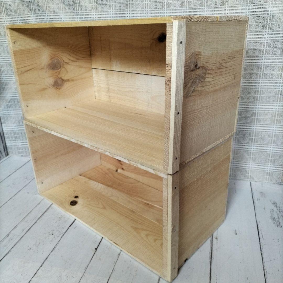 《受注生産F01A》りんご箱4箱セット ボックス 棚 木製 収納 木箱_画像5