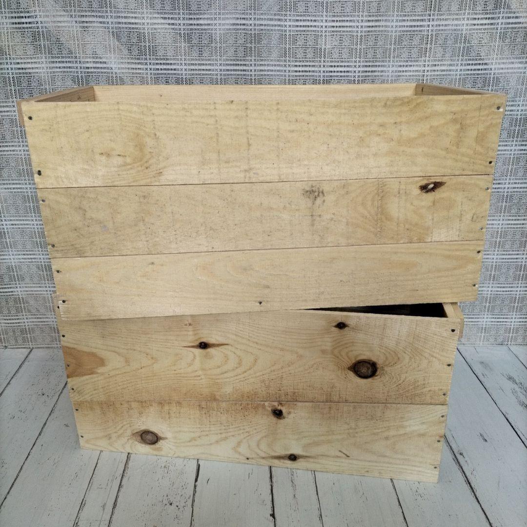 《受注生産F01A》大人気！りんご箱2箱セット ボックス 棚 木製 収納 木箱_画像8