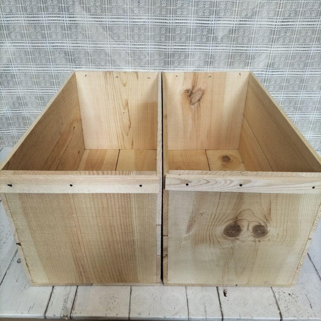 《受注生産F01A》大人気！りんご箱2箱セット ボックス 棚 木製 収納 木箱_画像2