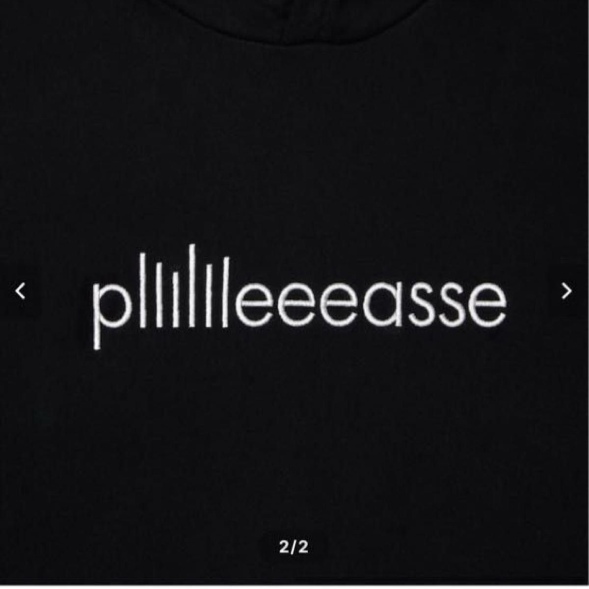 plllllleeeasse hooded sweatshirt (BLACK)