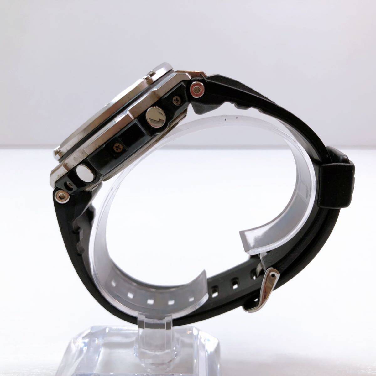 176【中古】CASIO G-SHOCK カシオ Gショック G-STEEL GST-W310 ブラック ラバーベルト 電波ソーラー メンズ腕時計 動作未確認 現状品の画像3