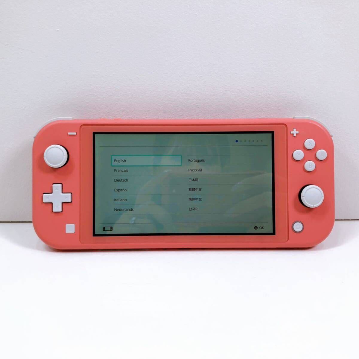 106【中古】Nintendo Switch Lite 本体 HDH-001 コーラル ニンテンドー スイッチライト 任天堂 ゲーム 動作確認 初期化済み 現状品_画像8
