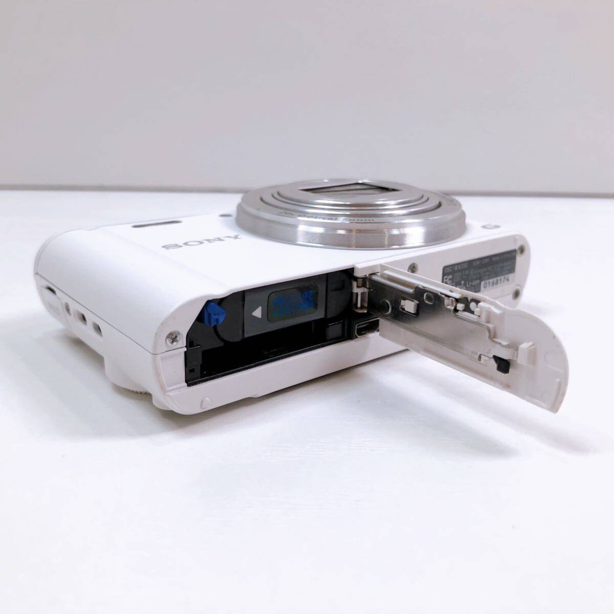 159【中古】SONY Cyber-Shot DSC-WX350 ソニー サイバーショット コンパクトデジタルカメラ ホワイト バッテリー付き 動作未確認 現状品_画像8